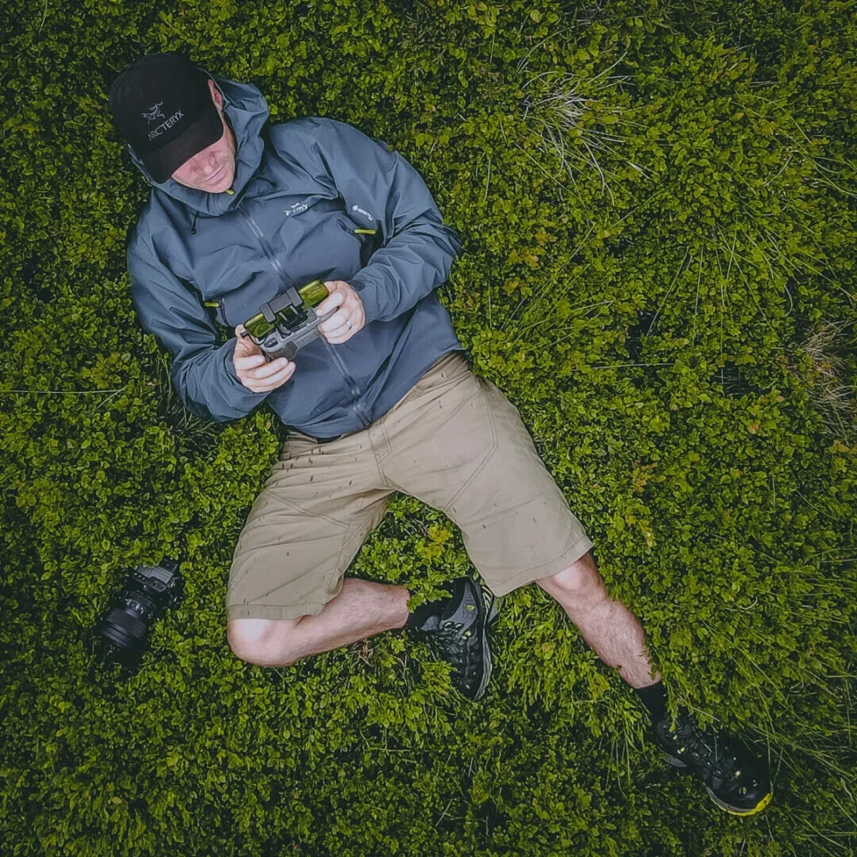 Scott Green, Aerial Videographer, flying his DJI Mini 4 Pro